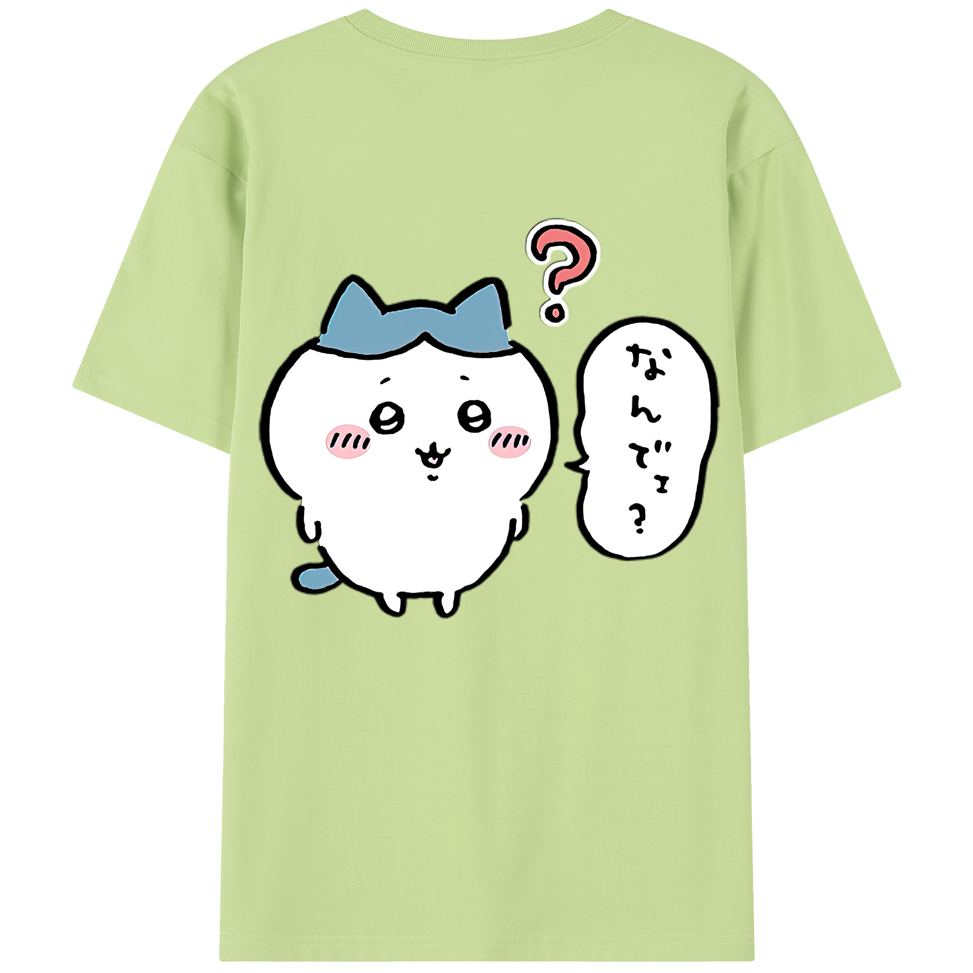 （画像用） ちいかわ ハチワレ Chii-kawa hachiware 綿100％半袖Tシャツ（背面プリント）